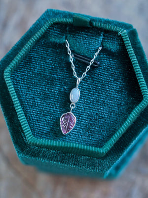 Opal and Tourmaline Leaf Necklace - Gardens of the Sun | Ethical Jewelry