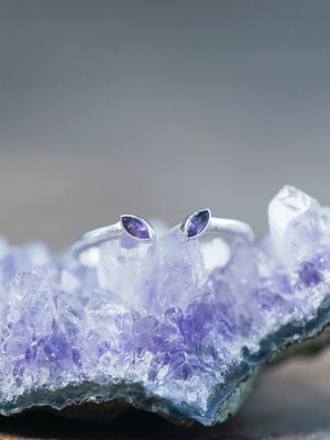 Open Amethyst Ring in Sterling Silver