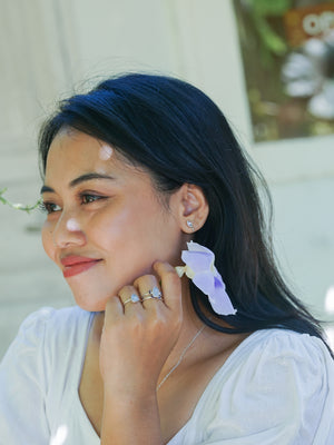 Wishing Bone Amethyst Earrings