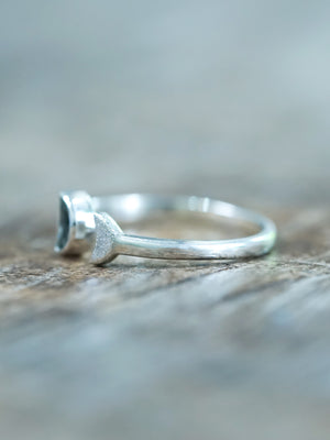 Open Aquamarine Moon Ring - Gardens of the Sun | Ethical Jewelry