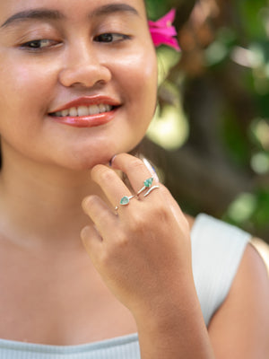 Open Emerald Leaf Ring - Gardens of the Sun | Ethical Jewelry