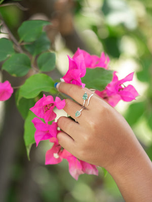 Open Emerald Leaf Ring - Gardens of the Sun | Ethical Jewelry