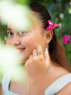 Open Emerald Leaf Ring - Gardens of the Sun | Ethical Jewelry