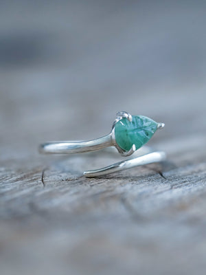 Open Emerald Leaf Ring - Gardens of the Sun | Ethical Jewelry