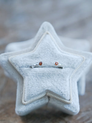 Open Hessonite Garnet Ring