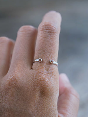 Open Hessonite Garnet Ring