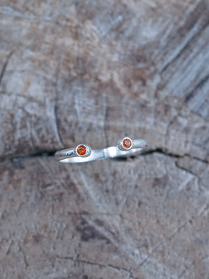 Open Hessonite Garnet Ring