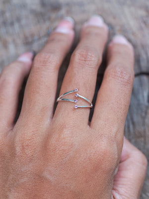 Open Hug Sapphire Ring