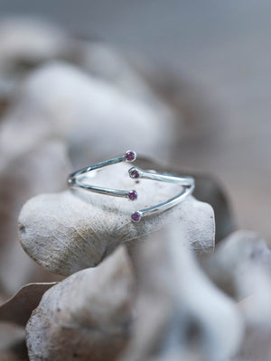 Open Hug Sapphire Ring