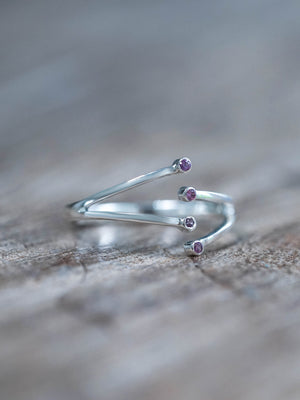 Open Hug Sapphire Ring