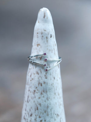 Open Hug Sapphire Ring