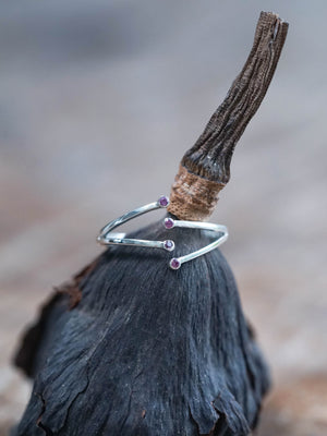 Open Hug Sapphire Ring