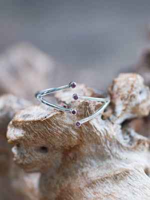 Open Hug Sapphire Ring