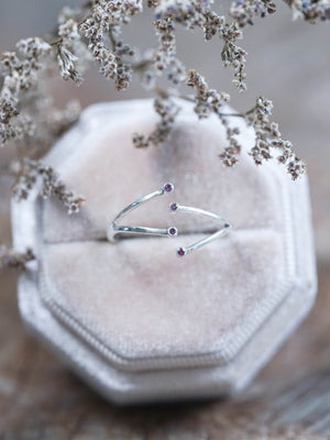 Open Hug Sapphire Ring