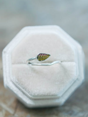 Open Tourmaline Leaf Ring