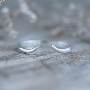 Open Hug Ring in recycled sterling silver