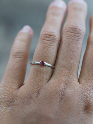 Oval Ruby Ring in sterling silver