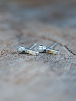 Pearl and Citrine Stud Earrings
