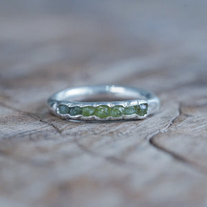 Peridot and Sapphire Hidden Gems Ring in sterling silver