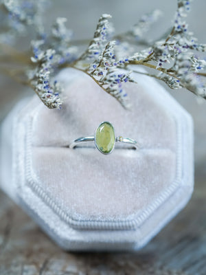 Peridot and Sapphire Ring - Gardens of the Sun | Ethical Jewelry