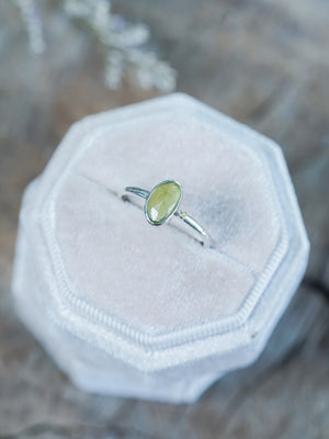 Peridot and Sapphire Ring - Gardens of the Sun | Ethical Jewelry
