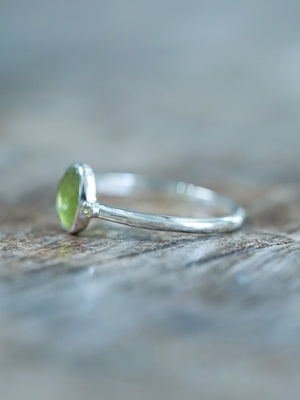 Peridot and Sapphire Ring - Gardens of the Sun | Ethical Jewelry