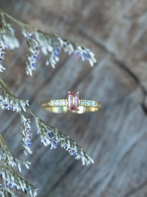 Pink Tourmaline Ring in Ethical Gold - Gardens of the Sun | Ethical Jewelry