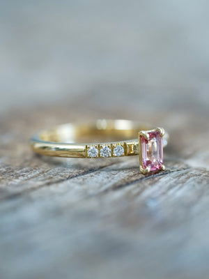 Pink Tourmaline Ring in Ethical Gold - Gardens of the Sun | Ethical Jewelry