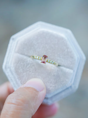 Pink Tourmaline Ring in Ethical Gold - Gardens of the Sun | Ethical Jewelry