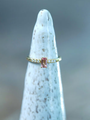 Pink Tourmaline Ring in Ethical Gold - Gardens of the Sun | Ethical Jewelry