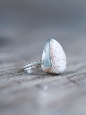 Pink Scolecite Ring Crafted in Sterling Silver
