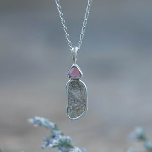 Pink Spinel and Diamond Slice Necklace
