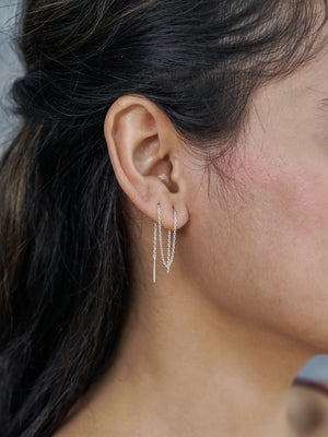 Plain Ear Threaders - Gardens of the Sun | Ethical Jewelry