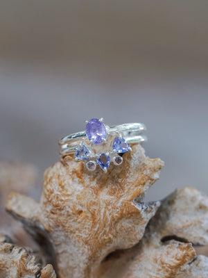 Purple Sapphire Ring Set - Gardens of the Sun | Ethical Jewelry