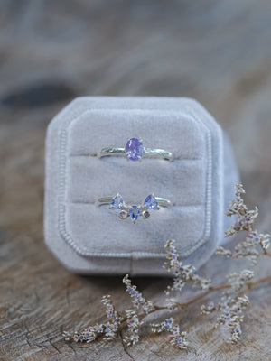 Purple Sapphire Ring Set - Gardens of the Sun | Ethical Jewelry