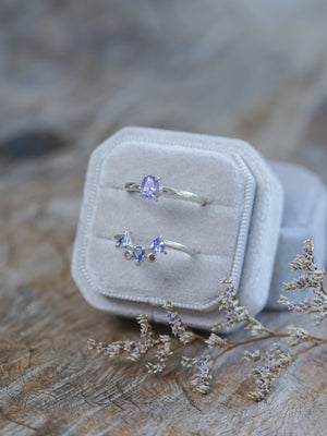 Purple Sapphire Ring Set - Gardens of the Sun | Ethical Jewelry