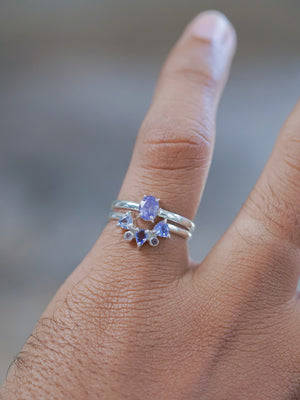 Purple Sapphire Ring Set - Gardens of the Sun | Ethical Jewelry