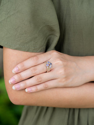 Purple Sapphire Ring Set - Gardens of the Sun | Ethical Jewelry