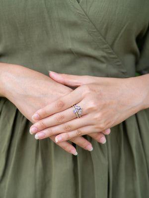 Purple Sapphire Ring Set - Gardens of the Sun | Ethical Jewelry
