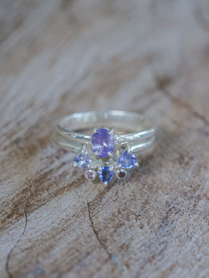 Purple Sapphire Ring Set - Gardens of the Sun | Ethical Jewelry