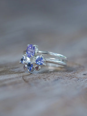 Purple Sapphire Ring Set - Gardens of the Sun | Ethical Jewelry