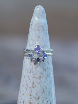 Purple Sapphire Ring Set - Gardens of the Sun | Ethical Jewelry