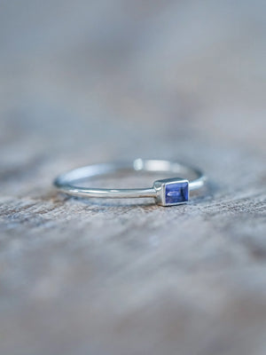 Purple and Peach Sapphire Ring