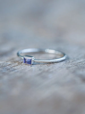 Purple and Peach Sapphire Ring