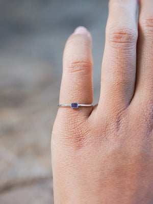 Purple and Peach Sapphire Ring