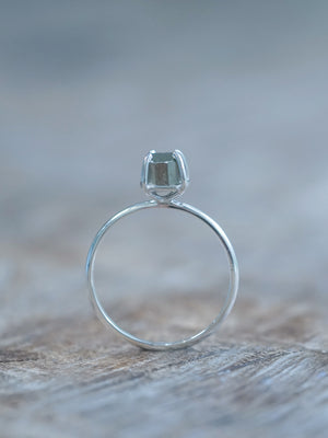 Pyrite Crystal Ring in silver