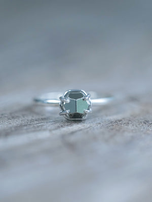 Pyrite Crystal Ring in sterling silver