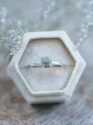 Pyrite Crystal Ring in velvet box