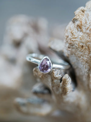 Rose Cut Pink Sapphire Ring - Gardens of the Sun | Ethical Jewelry