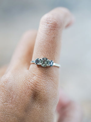 Tourmaline and Sapphire Ring - Gardens of the Sun | Ethical Jewelry
